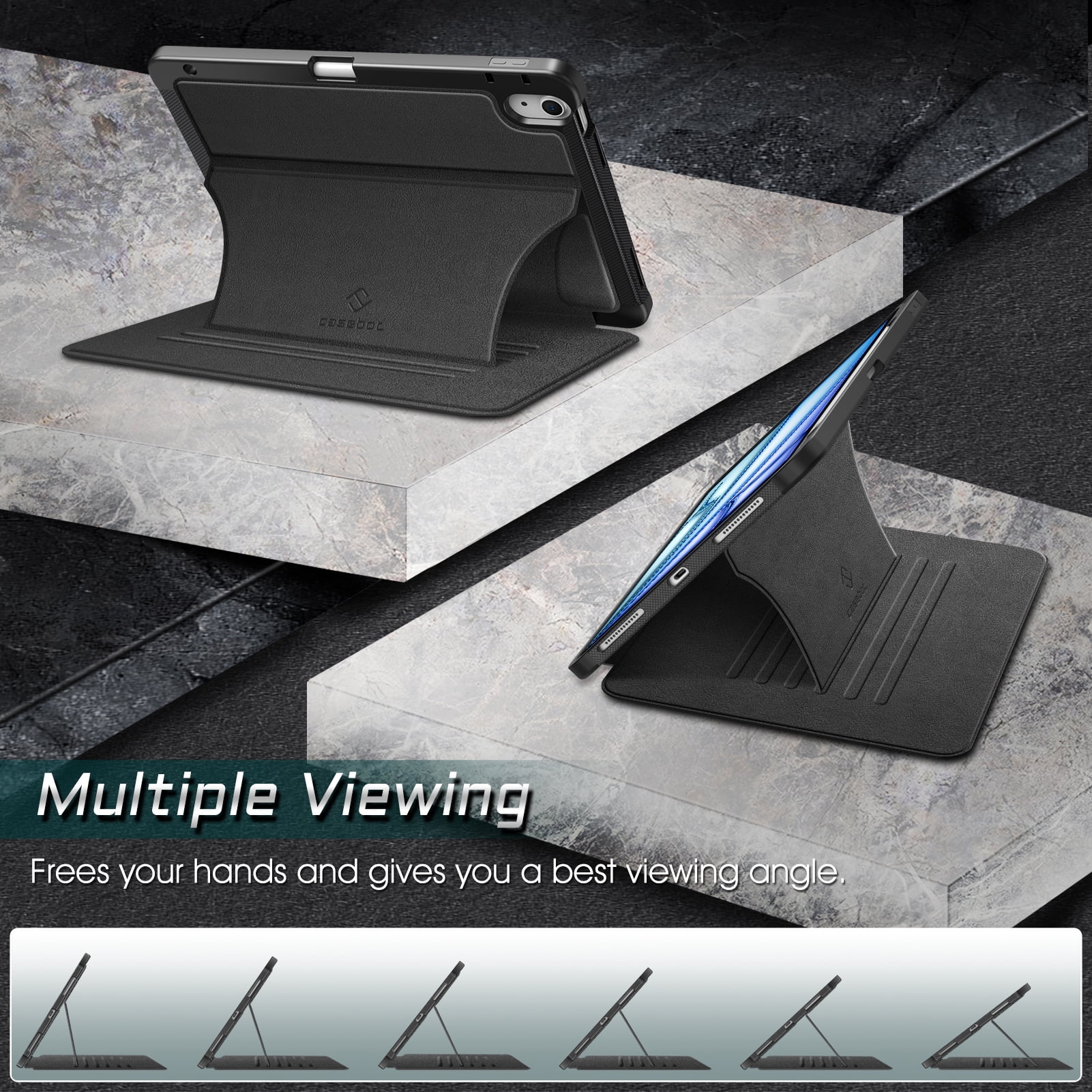 Fintie Case for iPad Air 11-inch M3 (2025) / M2 (2024), iPad Air 5th (2022) / 4th Generation (2020) 10.9 Inch - Magnetic Stand Multi-viewing Angle Soft TPU Cover with Pencil Holder