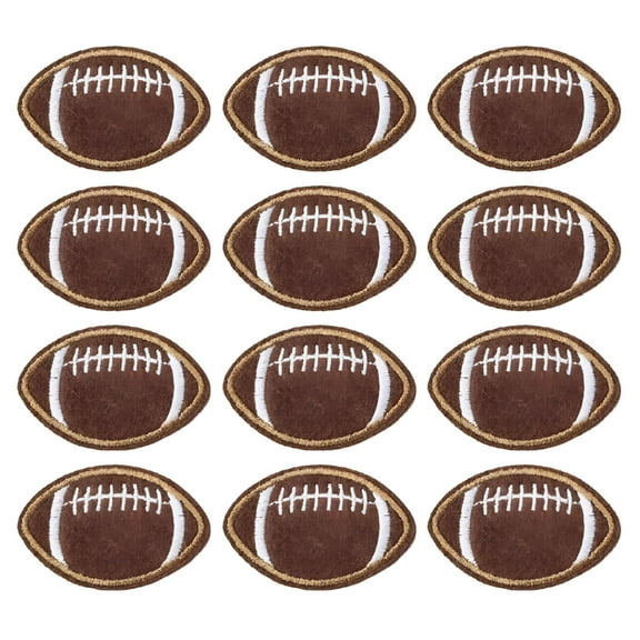 VANIDO 12 Pcs Embroidered Patches Football Applique Iron on Patches Sew on Patches Football Iron on Patches