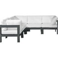 thumbnail image 2 of Meridian Furniture Nizuc White Outdoor Patio Modular Sectional, 2 of 7