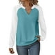 thumbnail image 1 of Sudadera EADINVE para mujer, casual, cuello en V, manga larga, holgada, 1 of 6
