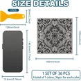 thumbnail image 2 of CHGCRAFT 36 Pcs Retro Dark Patten Tile Sticker Geometric Shapes Wall Tile Stickers Waterproof Self Adhesive Stick on Decals for Kitchen Bathroom Wall Art 4×4 Inch, 2 of 7