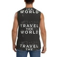 thumbnail image 4 of Pofeuu Travel The World1 Print Men's Muscle T-Shirt, Sleeveless, Muscle Tank, Classic Muscle Tee Top For Men Casual Sleeveless Muscle T-Shirt Trendy Clothes-Large, 4 of 7