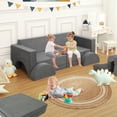 thumbnail image 2 of EastVita 8-Piece Modular Kids Couch Set - Multi-Use Sectional Sofa for Playroom, Bedroom (Gray), 2 of 5