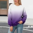 thumbnail image 4 of qucoqpe Women's Casual Gradient Crew Neck Sweatshirt Loose Soft Long Sleeve Pullover Tops, 4 of 4