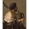 thumbnail image 2 of Hendrick Ter Brugghen 15x18 Gold Ornate Wood Frame and Double Matted Museum Art Print Titled - Bagpipe Player (1624), 2 of 4