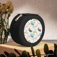 thumbnail image 6 of Yiaed Easter Rabbit Print Travel Jewelry Case Bridesmaid Gift Boxes Jewelry Travel Organizer Small Round Jewelry Box Mini Storage-Black, 6 of 7