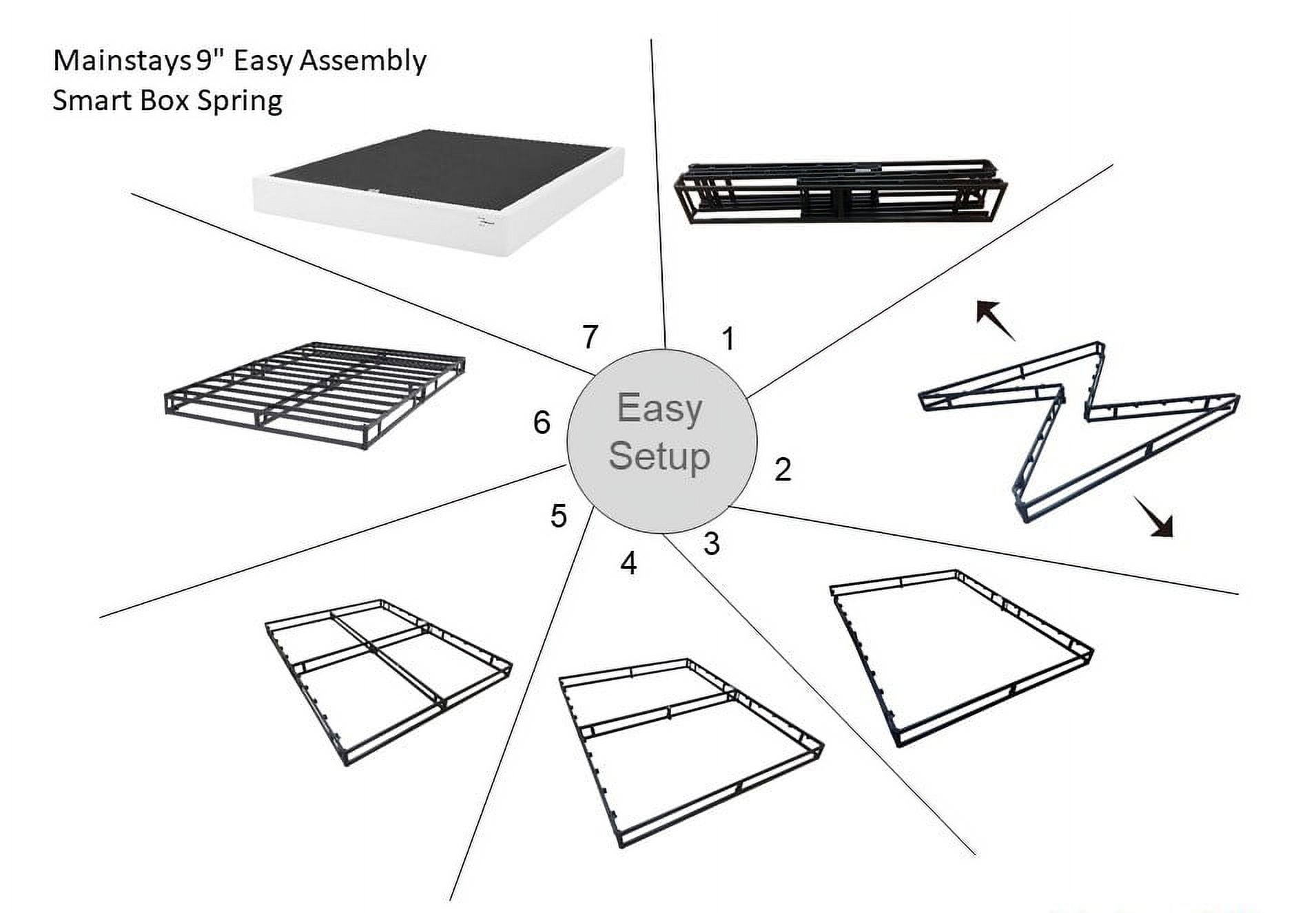 Mainstays 9" Twin High Profile Easy Assembly Smart Metal Box Spring