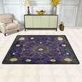 thumbnail image 3 of Non-Slip Area Rug 72"x48" Indoor Washable Floor Mats Carpet Printed for Living Room, Bedroom, Home Decor Gold Celestial Pattern, 3 of 7