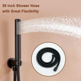 thumbnail image 4 of Dual Shower Heads 12 Inch Ceiling Mounteded Rainfall Shower Set Matte Black, 4 of 5