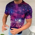thumbnail image 4 of Penkiiy Galaxy Printed Shirt , Men's Print Graphic T Shirt Short Sleeve Summer T-Shirt Novelty Casual Tee XL Multicolor, 4 of 6