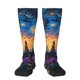 thumbnail image 1 of Fotbe Cosmic Irises At Twilight Calcetas Divertidas Estampadas para Hombre y Mujer, Calcetas de Algodón hasta la Rodilla para Caminar, Correr, Enfermería y Embarazo, 1 of 6
