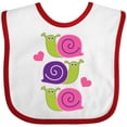 thumbnail image 3 of Inktastic Snail Lover Girl Garden Snails Girls Baby Bib, 3 of 4