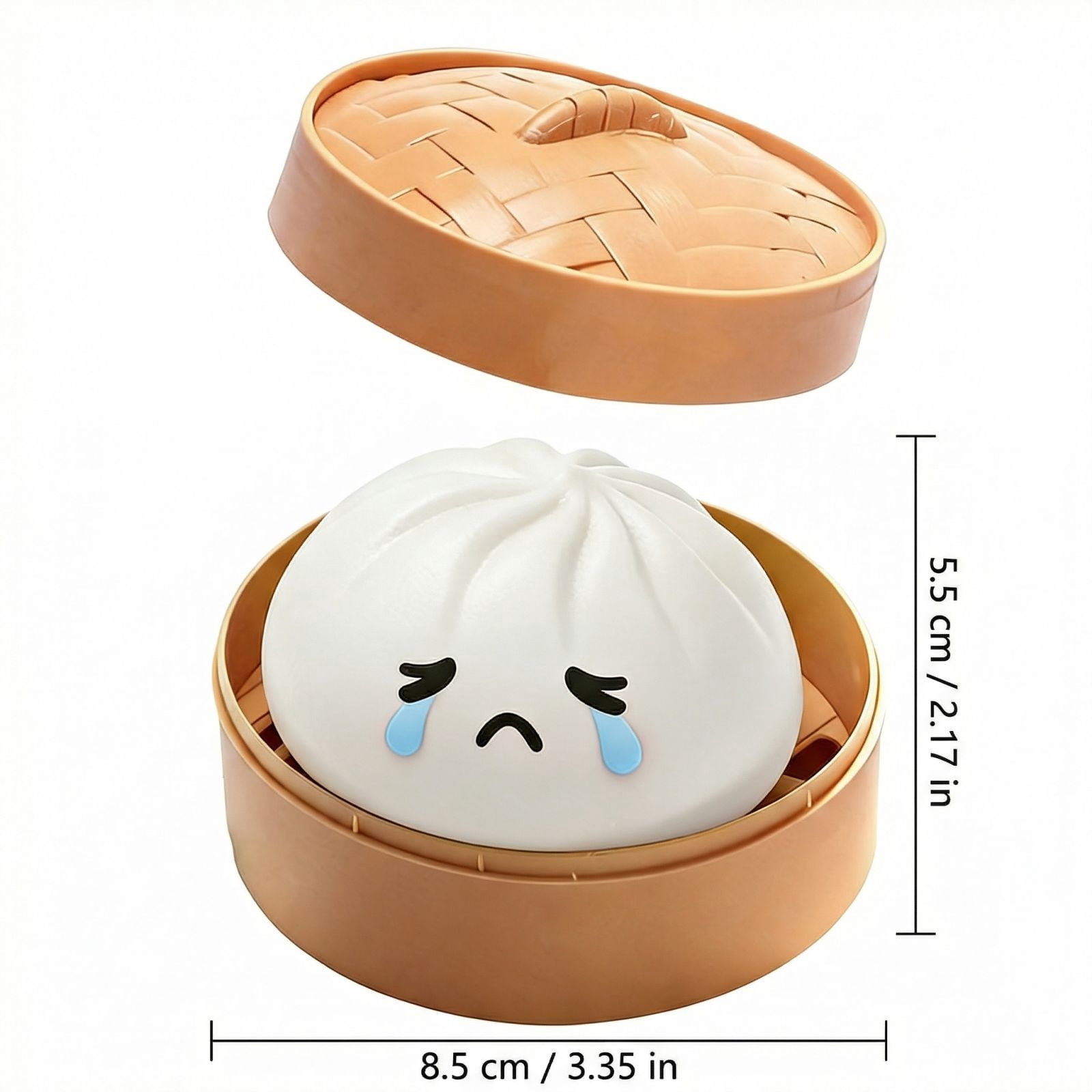 Yippzo Crying Dumpling Squishy Stress Ball, Jumbo Rainbow Mystery Squishy Bun Sensory Toys, Soft Squeeze Toys for Adults, Party Favors
