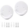 thumbnail image 1 of Tatum88 2 Pcs Shower Curtain Rod Brackets Universal Wall Brackets For Shower Curtain Rod (round, White) Battqx2 Pcs Shower Curtain Rod Brackets Universal Wall Brackets For Shower Curtain Rod (r, 1 of 5