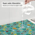 thumbnail image 5 of Sikiie Trucks And Excavators Dish Drying Mat, Kitchen Counter Mat, Self Drying Mat for Kitchen Counter Dish Drying Pad ,for Dishes, Utensils, Pots and Pans（24" x 18"）, 5 of 7