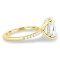 thumbnail image 3 of 3.00Ct Elongated Cushion Cut Lab-Grown Diamond Engagement Ring, Hidden Halo & Pavé, 14K Yellow Gold, 3 of 7