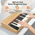 thumbnail image 2 of GLARRY Digital Piano Keyboard，Portable 88 keys Semi-Weighted Electric Piano with Three Pedals for Beginner, Bluetooth, Triple Pedals, Power Supply, 2 Speakers (Black), 2 of 13
