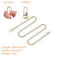 thumbnail image 2 of Uxcell Iron Flat Chain Strap, 39" Handbag Chains Purse Straps DIY Replacement, Gold, 2 of 6
