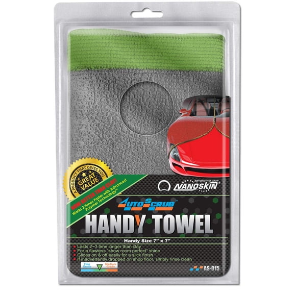 Nanoskin AUTOSCRUB Surface Prep Towel - General Grade 7" x 7" - Clay Bar Replacement Tool to Remove Embedded Contaminants Before Wax & Coating | Safe for Painted Surface, Glass, Plastic, Metal & More
