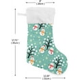 thumbnail image 2 of Coolnut 17.7 Inch Christmas Stockings, 2 PCS Winter Christmas Snowflake Snowman Presonalized Large Stocking Sock for Family Holiday Xmas Party Decorations, 2 of 7