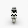 thumbnail image 3 of First Jewel 14K White Gold Plated Wedding Ring for Him - Princess Cut 1.5 Ct Lab Created Diamond Men's Ring - Special Anniversary Gift - Trendy Wedding Ring, 3 of 4