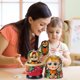 thumbnail image 4 of Muñecas creativas de anidación de madera para niños conjunto de muñecas Tmvgtek Matryoshka pintadas a mano juguete de deseos para el Día de los niños adornos de muñecas rusas, 4 of 8