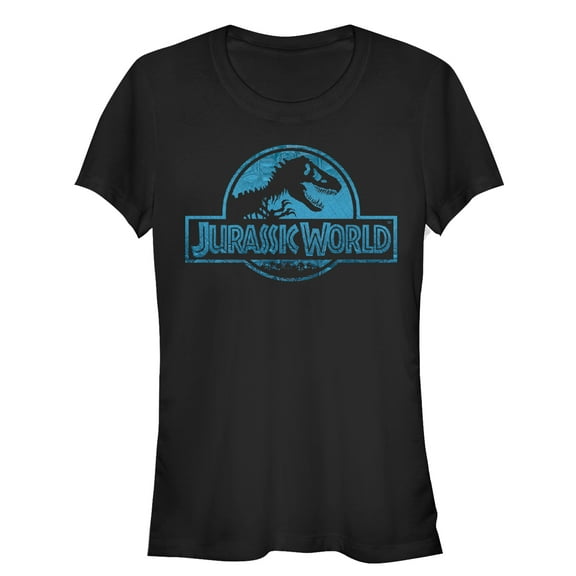 Junior's Jurassic World Water Ripple Logo  Graphic Tee Black Small