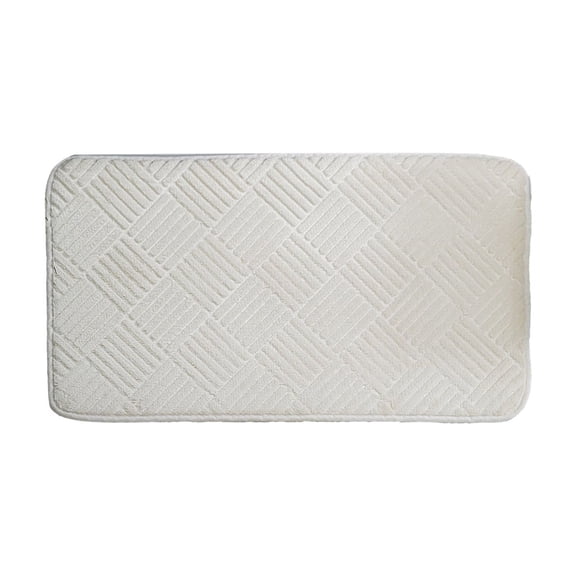 JeashCHAT Solid Color Bathroom Rug Super Soft and Water Absorbent Bath Mat for Bathroom, Non-Slip Bath Rug for Bathroom Floor, Tub and Shower, 16" x 24", Beige