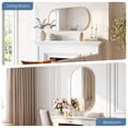thumbnail image 5 of GIANNA 24"x36" Oval Bathroom Mirror – Metal Frame, Elliptical Wall Mirror for Vanity, Gold, 5 of 5