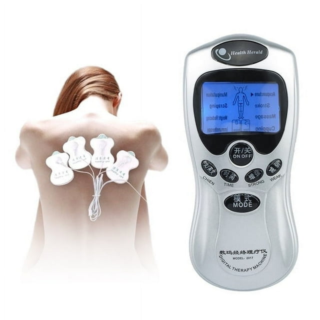 4-Mode Electric Tens Muscle Stimulator Ems Acupuncture Face Body Massager Digital Therapy Herald Massage Tool Electrostimulator