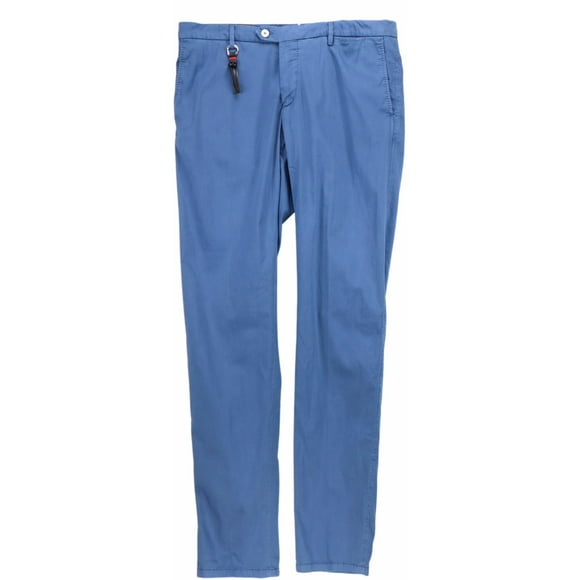 Marco Pescarolo Men's Blue Cotton Casual Pant - 34 Inches