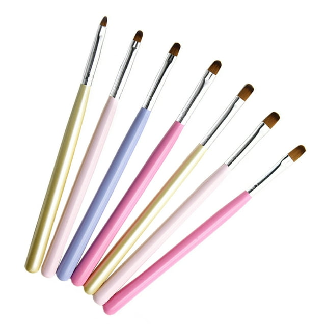 Miangastore Extension Gel Brush Nail Extension Gel Brushes Wood Assorted Color 1Set 5.89X0.39X0.39In