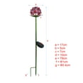 thumbnail image 5 of (2 pack) Better Homes & Gardens Pink Hydrangea Solar Garden Stake Set of 4, 5 of 5
