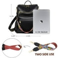 thumbnail image 3 of Dora & Liz Mochila para mujer Monedero Mochila de cuero Monedero para mujer Mochila de moda de viaje Bolsos de hombro de diseñador para mujer, 3 of 5