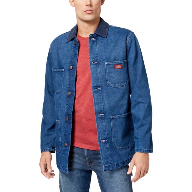 Chaqueta con forro de manta Dickies para hombre azul mediano