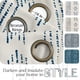 thumbnail image 5 of Cortinas Jinchan Blackout 244 cm Azul sobre Beige 2 Paneles, 5 of 8
