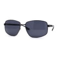 thumbnail image 1 of Xloop Sport Rectangle Metal Rim Color Mirror Officer Sunglasses Gunmetal Black, 1 of 4