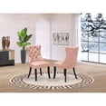 thumbnail image 2 of East West Furniture Parson Dining Chairs - Beige Red faux leather Upholstered, Set of 2, 2 of 6