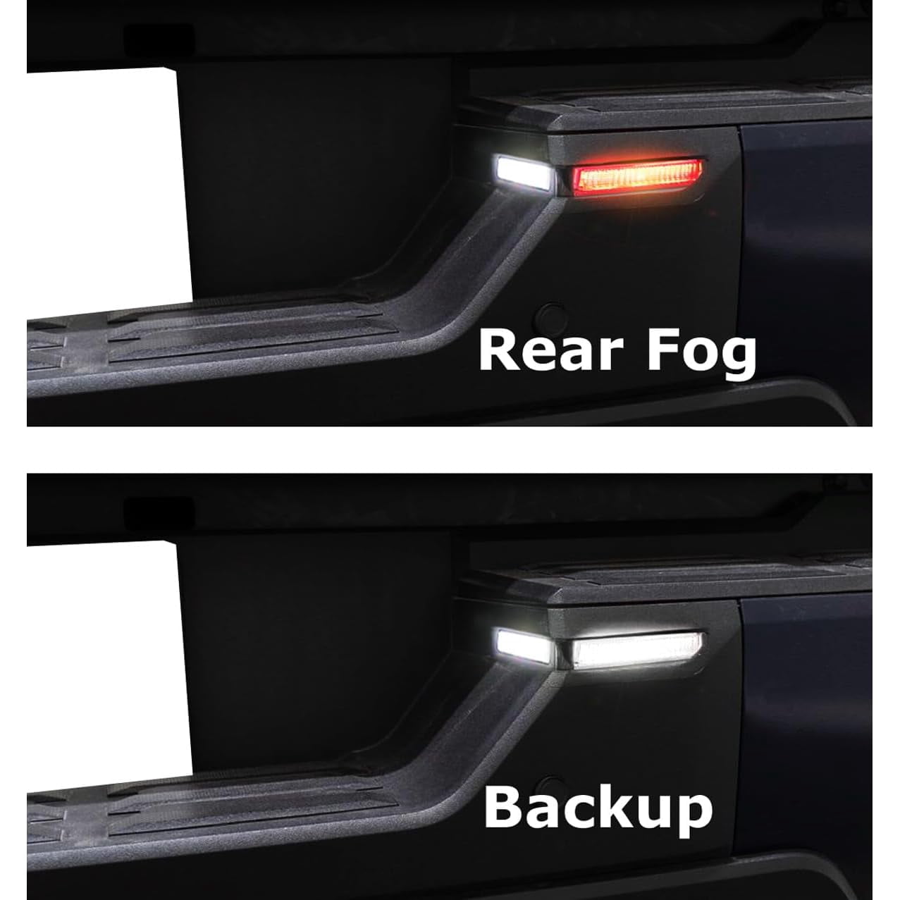3-In-1 Red Rear Fog Light, Xenon White LED Reverse & License Plate Light Kit For Toyota 2022-up Tundra Truck