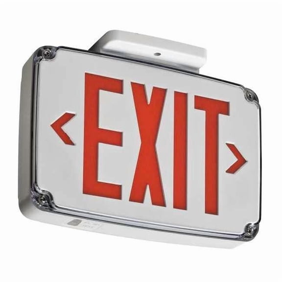 Exit Sign, White, 1 Face(s), LED, Universal Mount, Nickel Cadmium WLTE W 1 R EL
