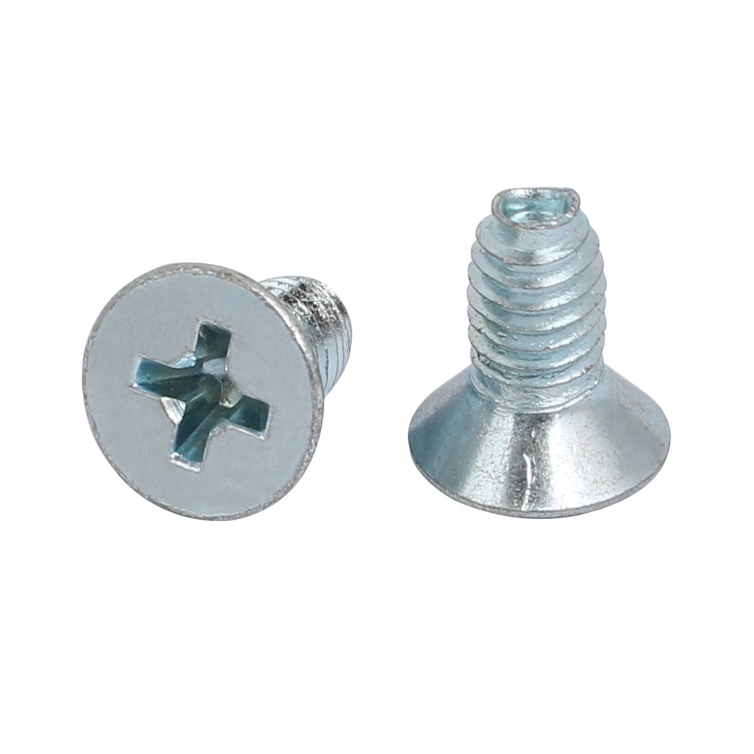 M5x10mm Countersunk Phillips Head Triangle Thread Screw Bolt Silver