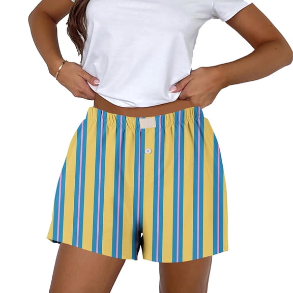 Womens Pants ZHUGeLI Casual Spring And Summer Comfortable Elastic Waist Women Bottom New Fashion Print Short Pants Casual Women's Pants Women's Skirt Pants August Clearance