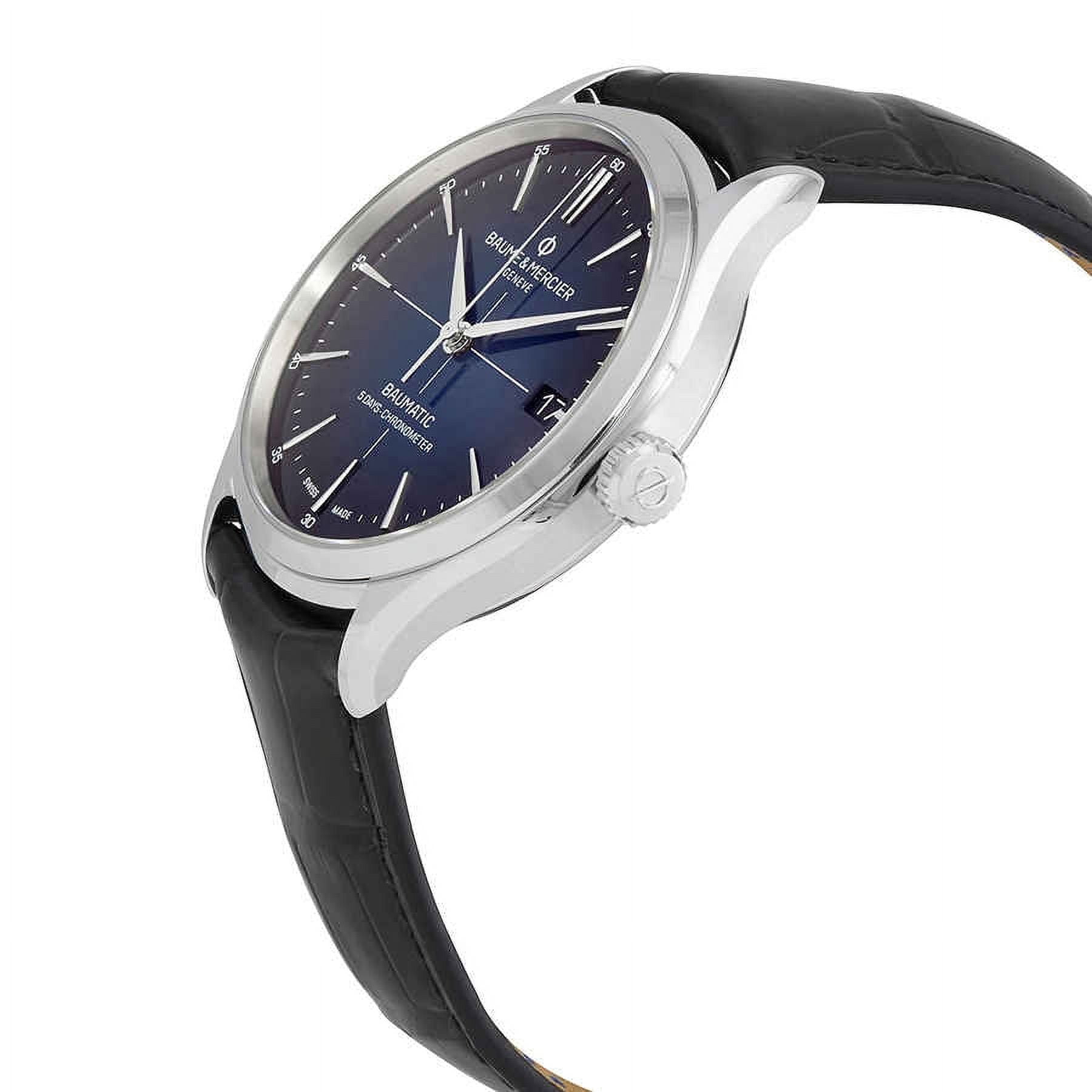 Baume et Mercier Clifton Baumatic Men s Automatic Watch 10467 Blue Dial 40mm Walmart