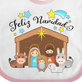 thumbnail image 4 of Inktastic Feliz Navidad Cute Nativity Scene Boys or Girls Baby Bib, 4 of 4