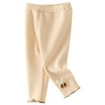 thumbnail image 2 of JTieacloth Girls Pants Lightweight Autumn And Winter Girls' Leggings New Baby Pants Plus Fleece Winter Warm Pants Baby Warm Pants,Sizes 18-24 Months, 2 of 4
