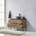 thumbnail image 4 of Trento 36" Black Sintered Stone Top Concrete Sink North American Oak Bath Vanity, 4 of 13