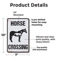 thumbnail image 2 of Horse Crossing Distressed (2 Pack) 7 Inch x 10 Inch Novelty Aluminum Metal Sign Reins Down Slow Up Durable Weatherproof Perfect for Barn Roads Pastures Trails Fun Gift for Riders, 2 of 6
