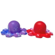 TAVLAS UNLIMITED 2 Pack- Mini Reversible Octopus Pop It Fidget Toy, Octopus Pop Squeeze It Sensory Toys Relieves Stress, Octopus Popper Toys for Kids and Adults