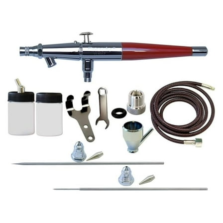 VL-3AS Airbrush Kit - Double Action Internal Mix - Siphon Feed with 3 Nozzles
