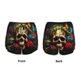 thumbnail image 3 of KLL Butterfly Flower Plant Skull Pattern Shorts Women,Athletic Shorts High Waisted Running Shorts Pocket Sporty Short Gym Elastic Workout Shorts-Large, 3 of 7